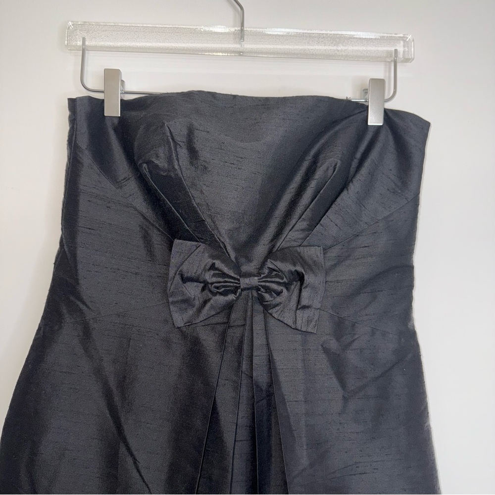 Ann Taylor Black Strapless Pleated A-line Dress - Picture 15 of 16
